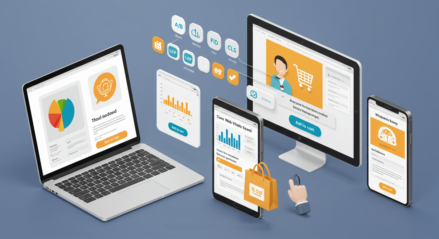 UX uzmanları, e-ticaret sitesinin prototipinde kullanıcı testleri gerçekleştiriyor.