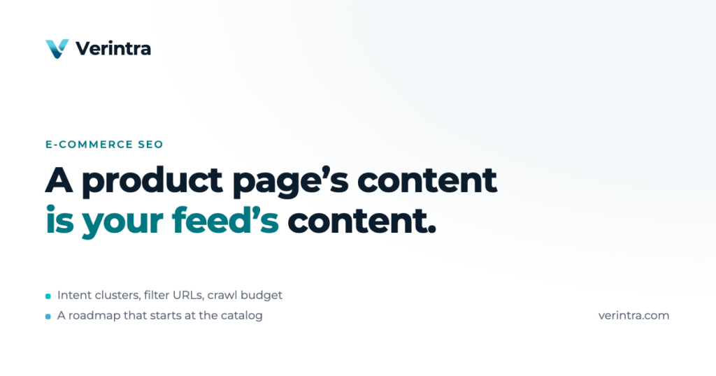 A product page content is your feed content