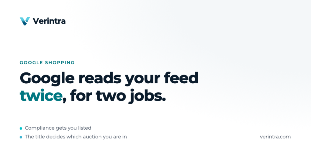 Google reads your feed twice, for two different jobs