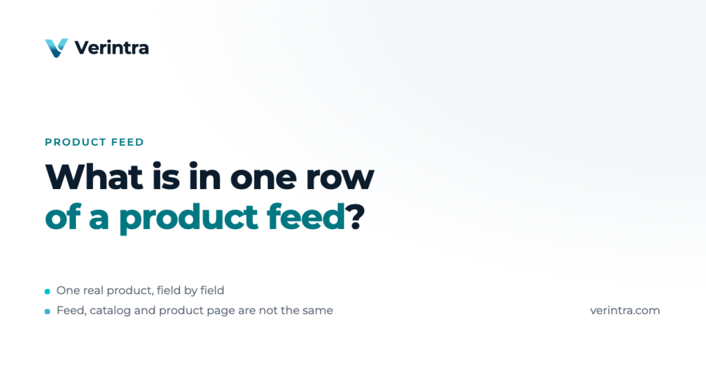 What is in one row of a product feed