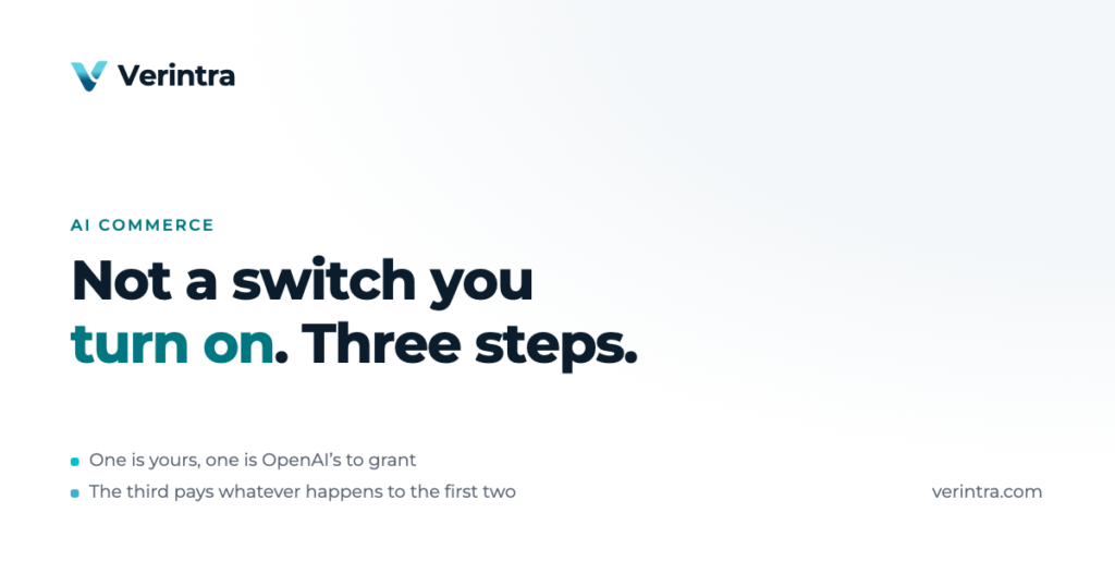 Not a switch you turn on. Three steps.